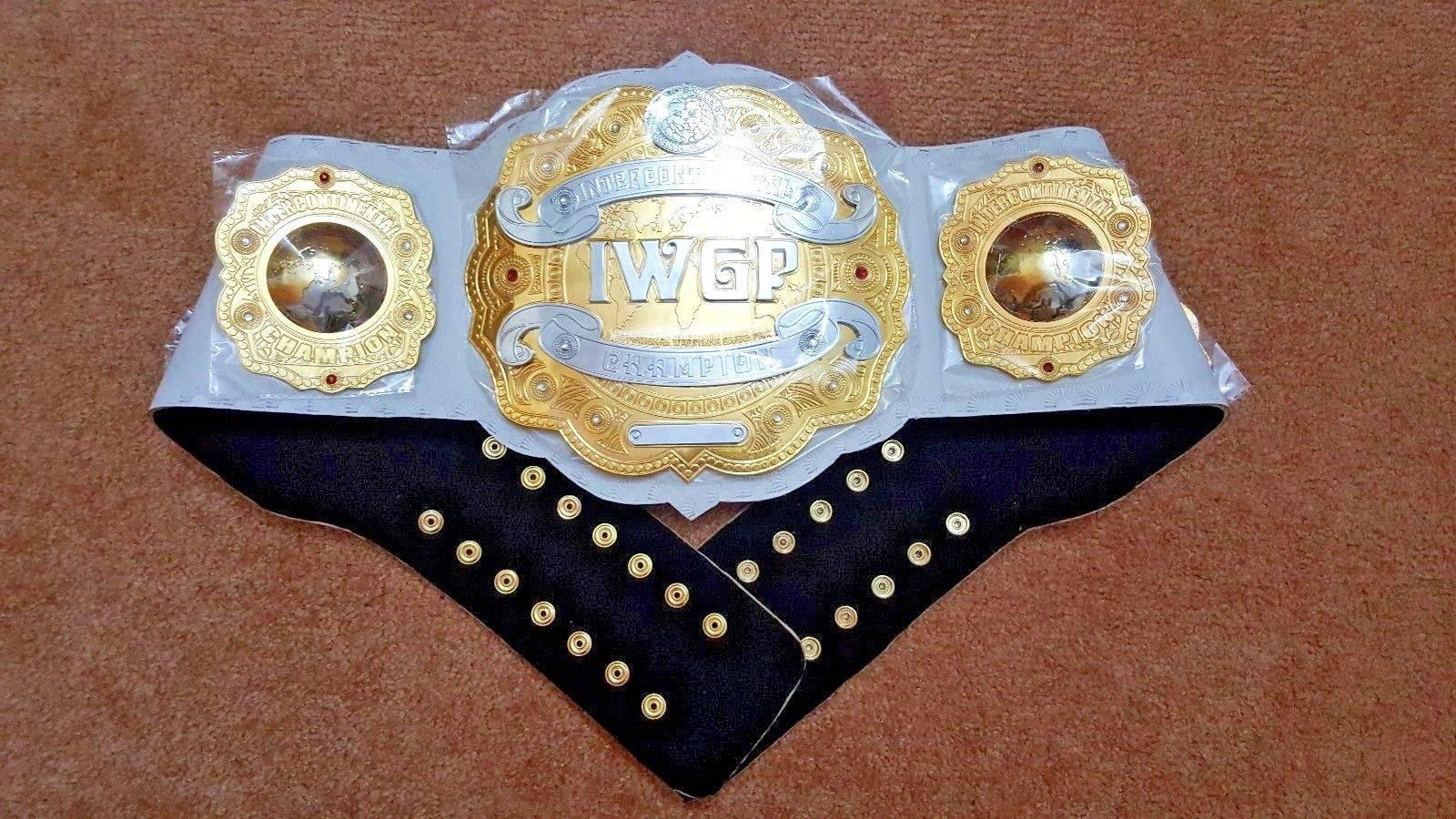 IWGP INTERCONTINENTAL DOUBLE STACKED BRASS Championship Belt - Image 3