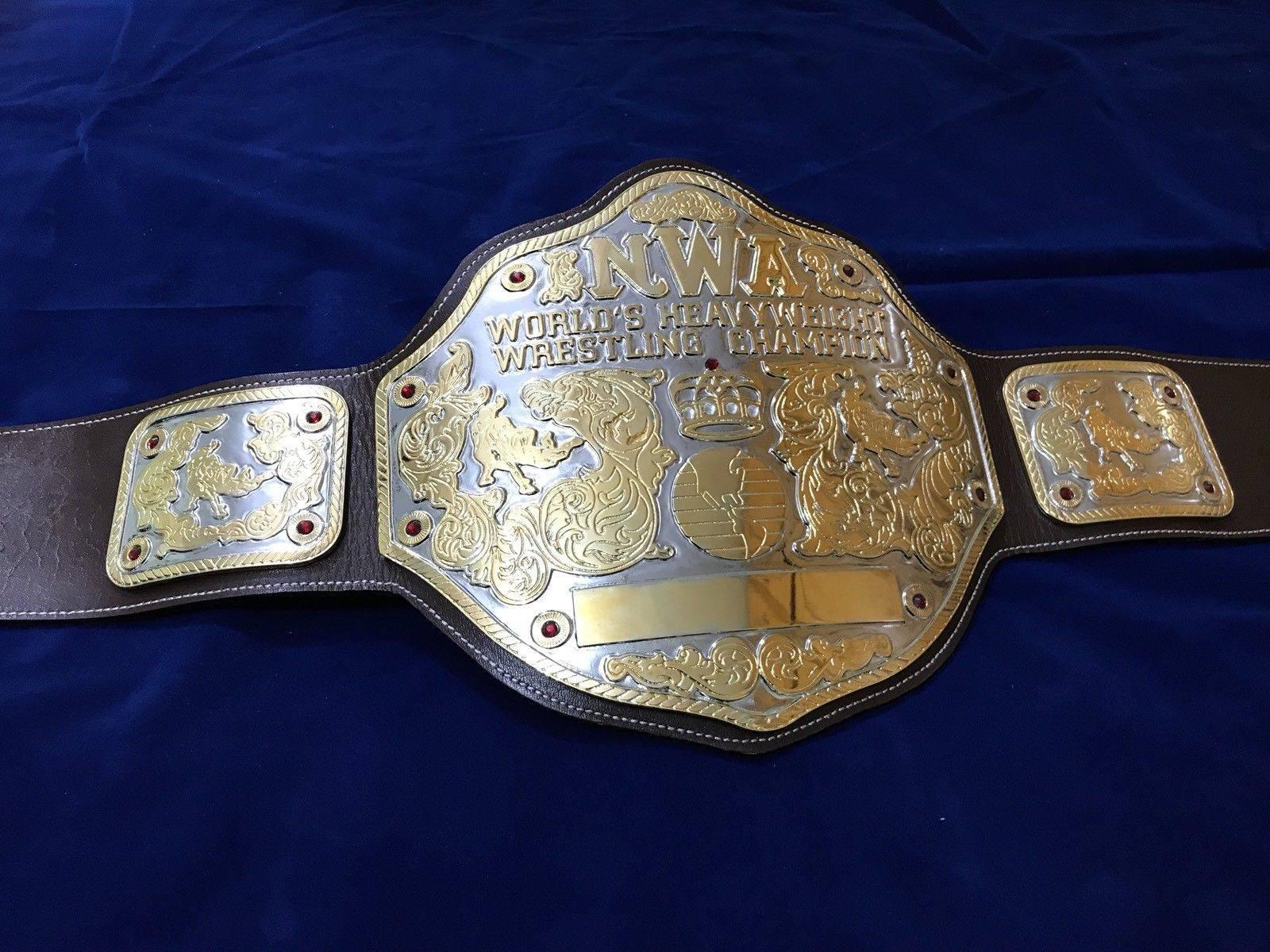 NWA BIG GOLD 24K GOLD Zinc Championship Belt - Image 4