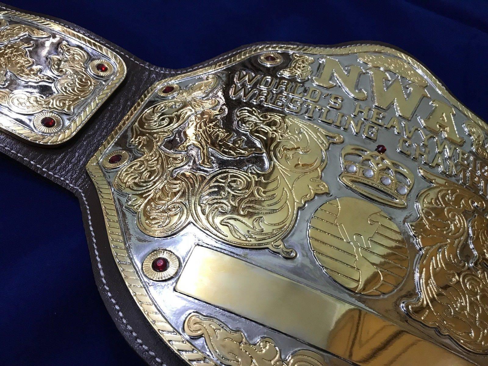 NWA BIG GOLD 24K GOLD Zinc Championship Belt - Image 8