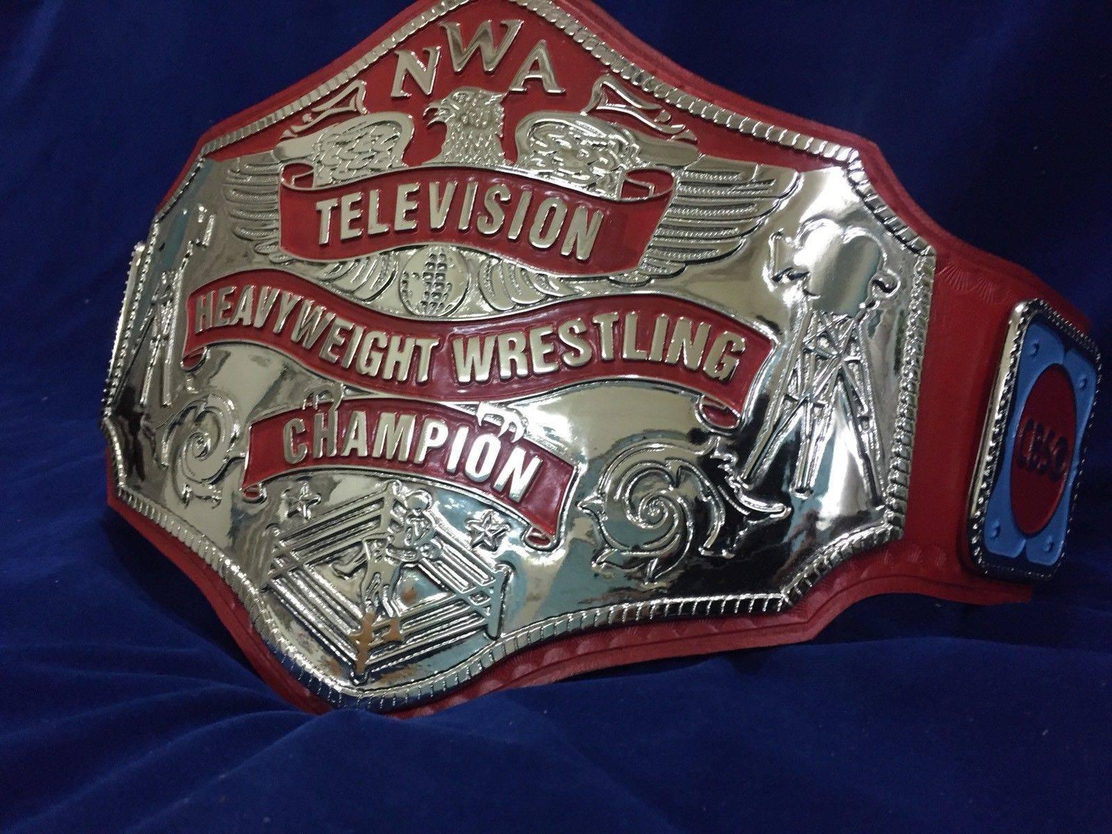 NWA Championship TELEVISION HEAVYWEIGHT 24K Nickle Zinc Championship Belt - Image 4