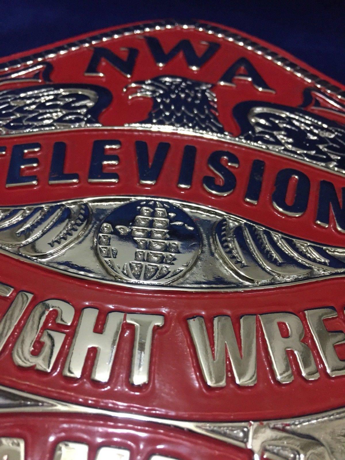 NWA Championship TELEVISION HEAVYWEIGHT 24K Nickle Zinc Championship Belt - Image 5