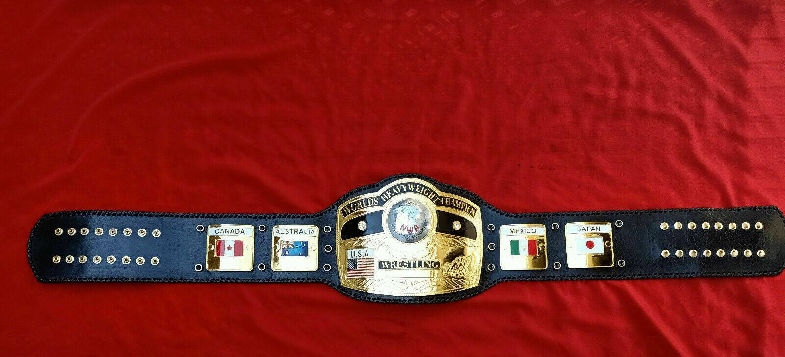 NWA DOMED GLOBE HEAVYWEIGHT Zinc Championship Belt - Image 4