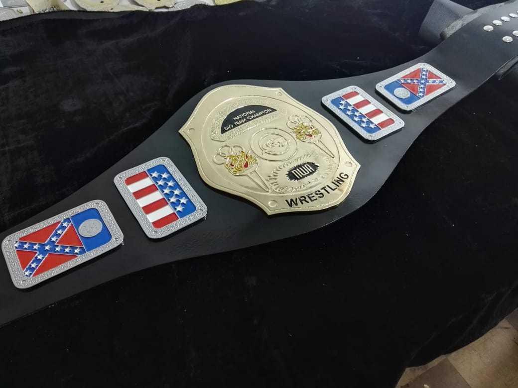 NWA NATIONAL TAG TEAM Zinc Championship Belt - Image 3