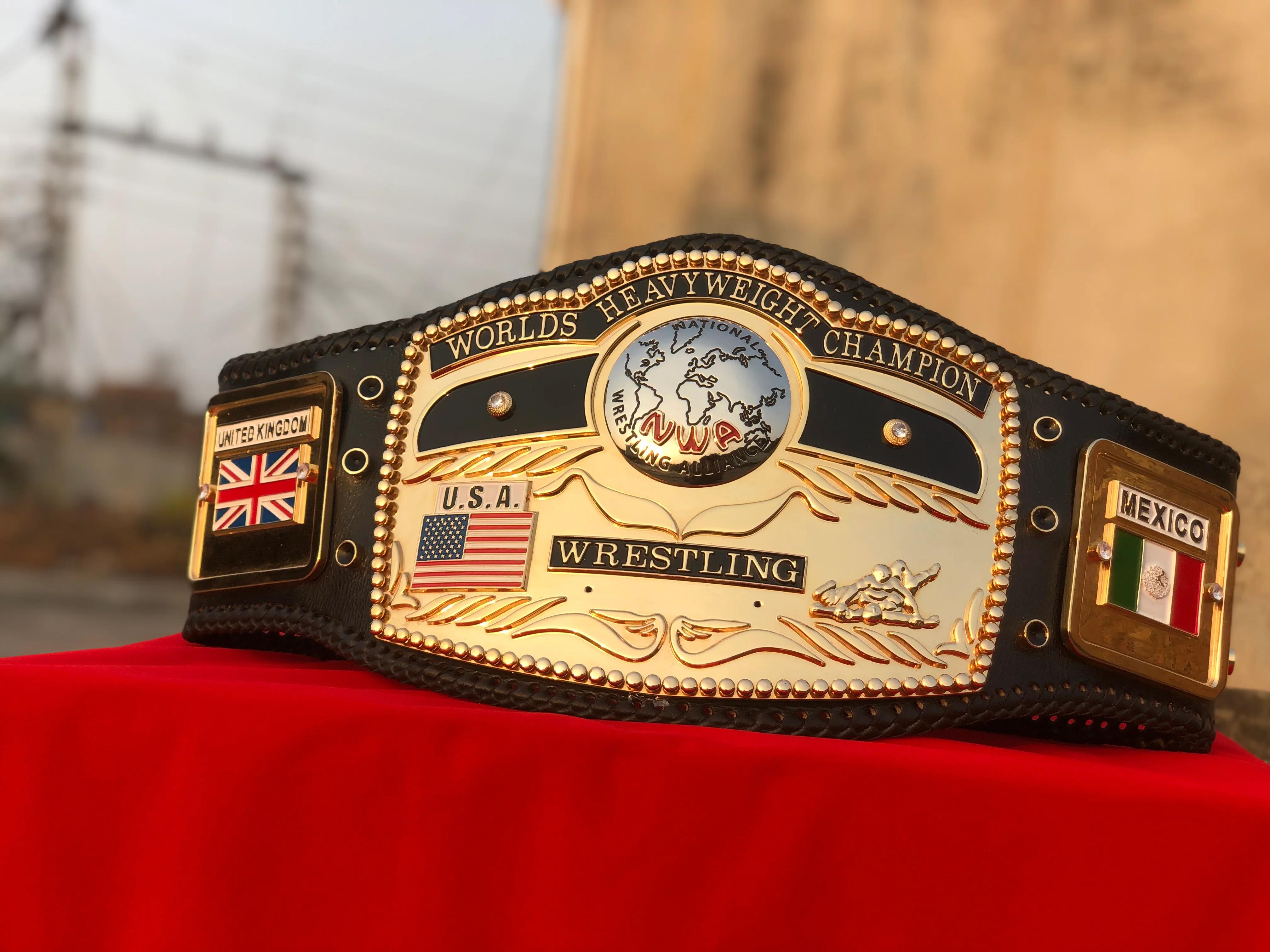 NWA Premium Domed Globe CNC Championship Belt - Image 2