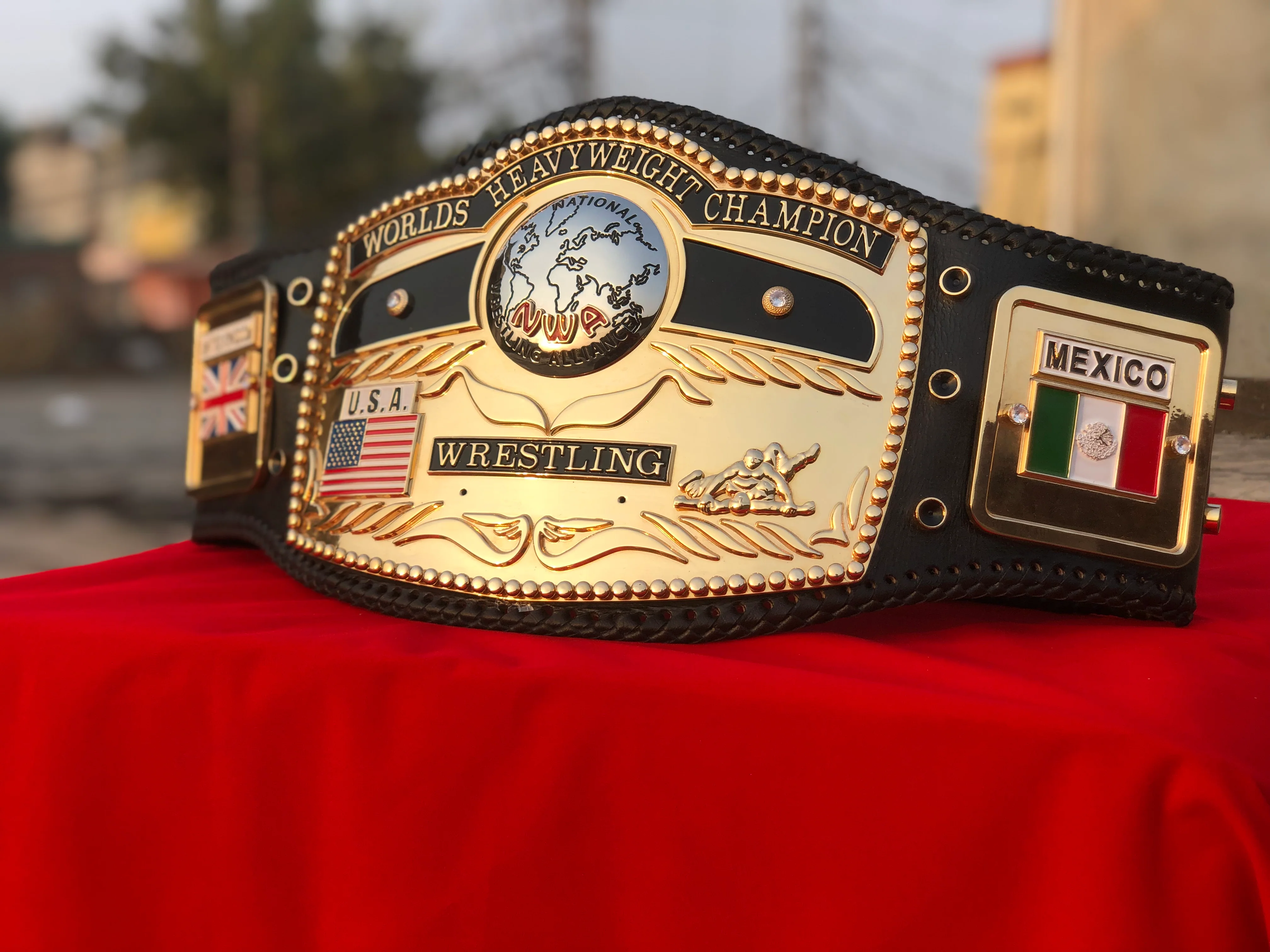 NWA Premium Domed Globe CNC Championship Belt - Image 5