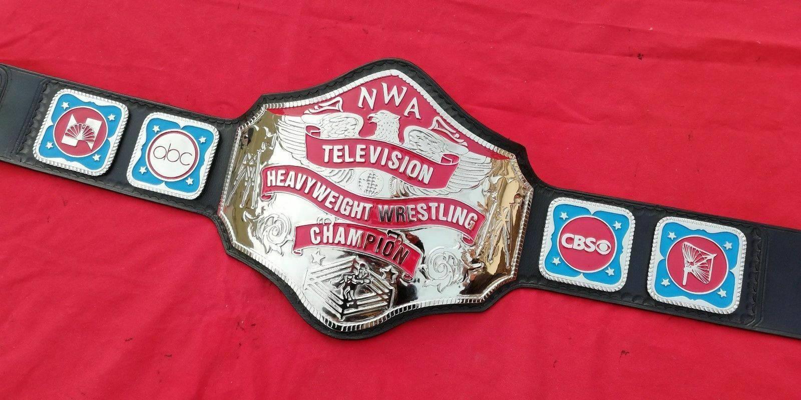 NWA TELEVISION HEAVYWEIGHT 24K NICKEL Wrestling Belt - Image 3