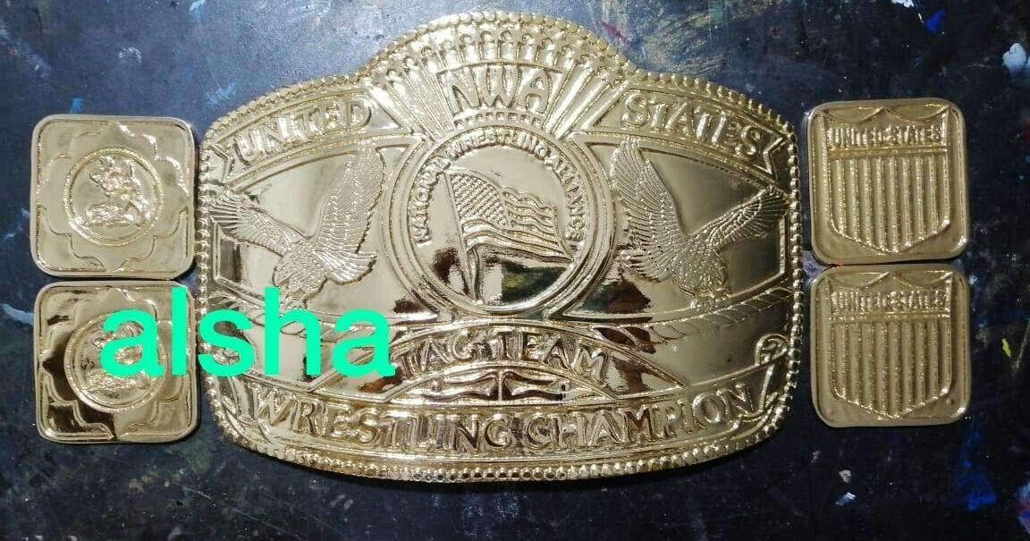 NWA UNITED STATES TAG TEAM Zinc Championship Belt - Image 9