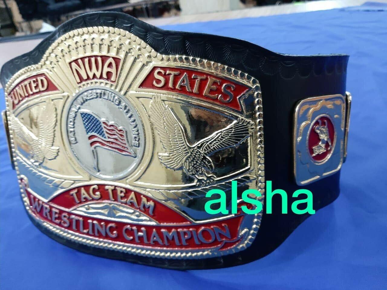 NWA US TAG TEAM Zinc Championship Belt - Image 2