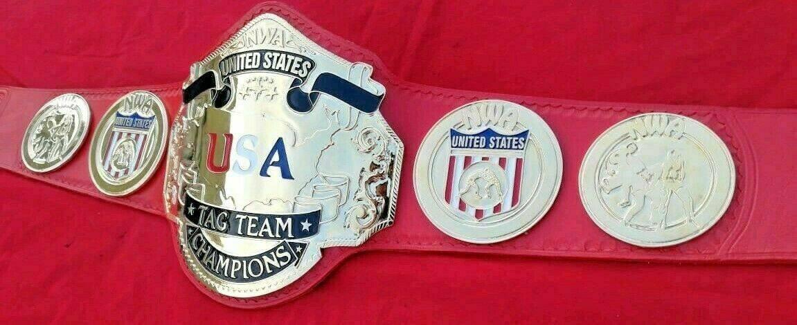 NWA USA TAG TEAM 24K GOLD Zinc Championship Belt - Image 3