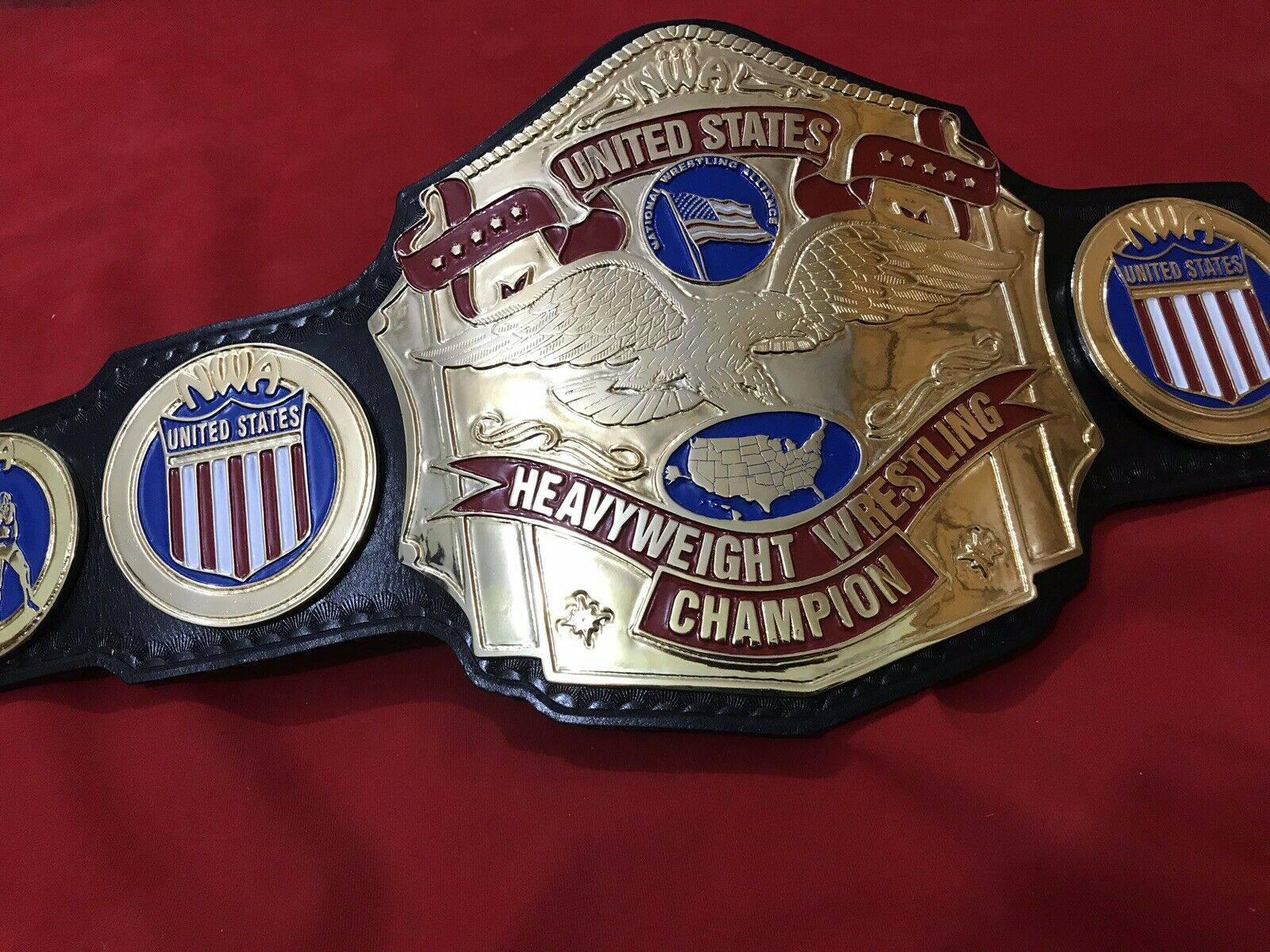 NWA US HEAVYWEIGHT 24K Gold Zinc Championship Belt - Image 3
