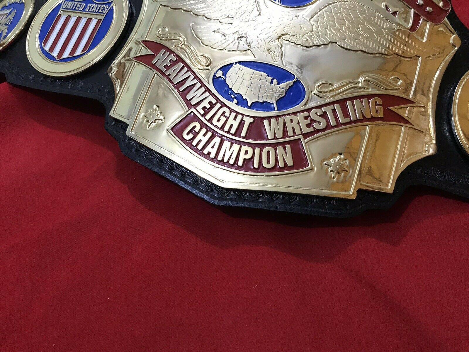 NWA US HEAVYWEIGHT 24K Gold Zinc Championship Belt - Image 8