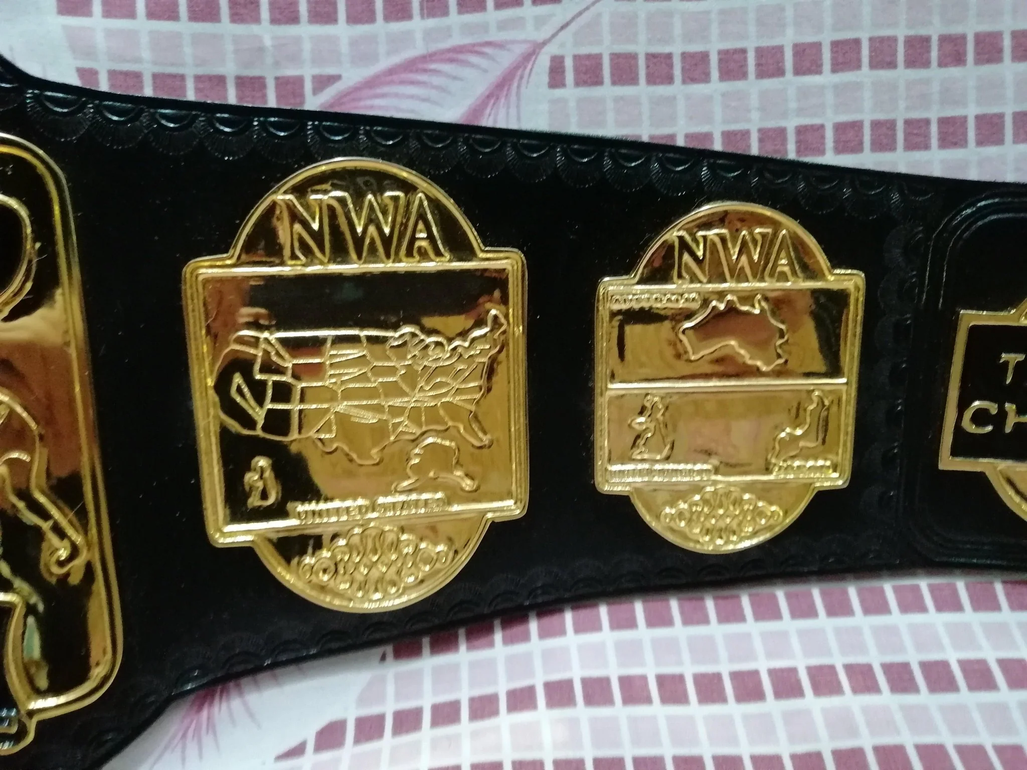 NWA WORLD TAG TEAM 24K GOLD Zinc Wrestling Championship Belt - Image 10