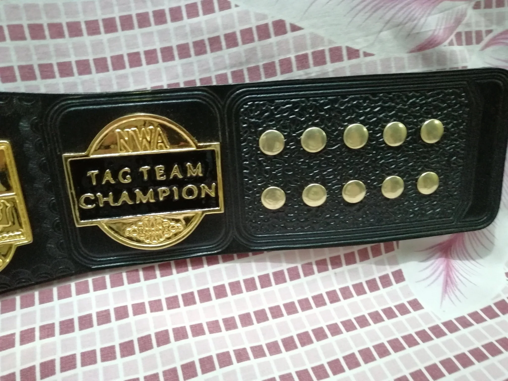 NWA WORLD TAG TEAM 24K GOLD Zinc Wrestling Championship Belt - Image 12
