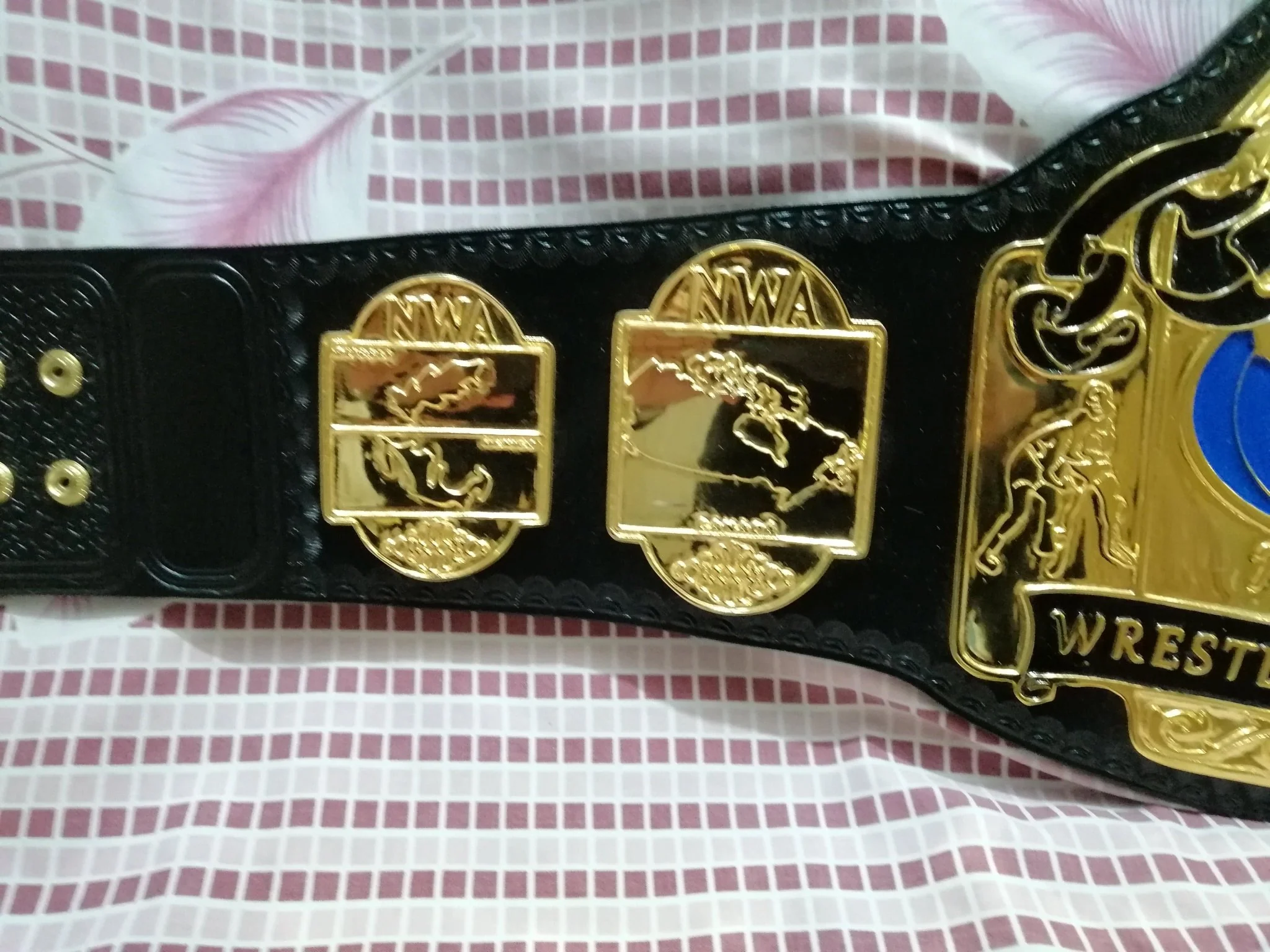NWA WORLD TAG TEAM 24K GOLD Zinc Wrestling Championship Belt - Image 3