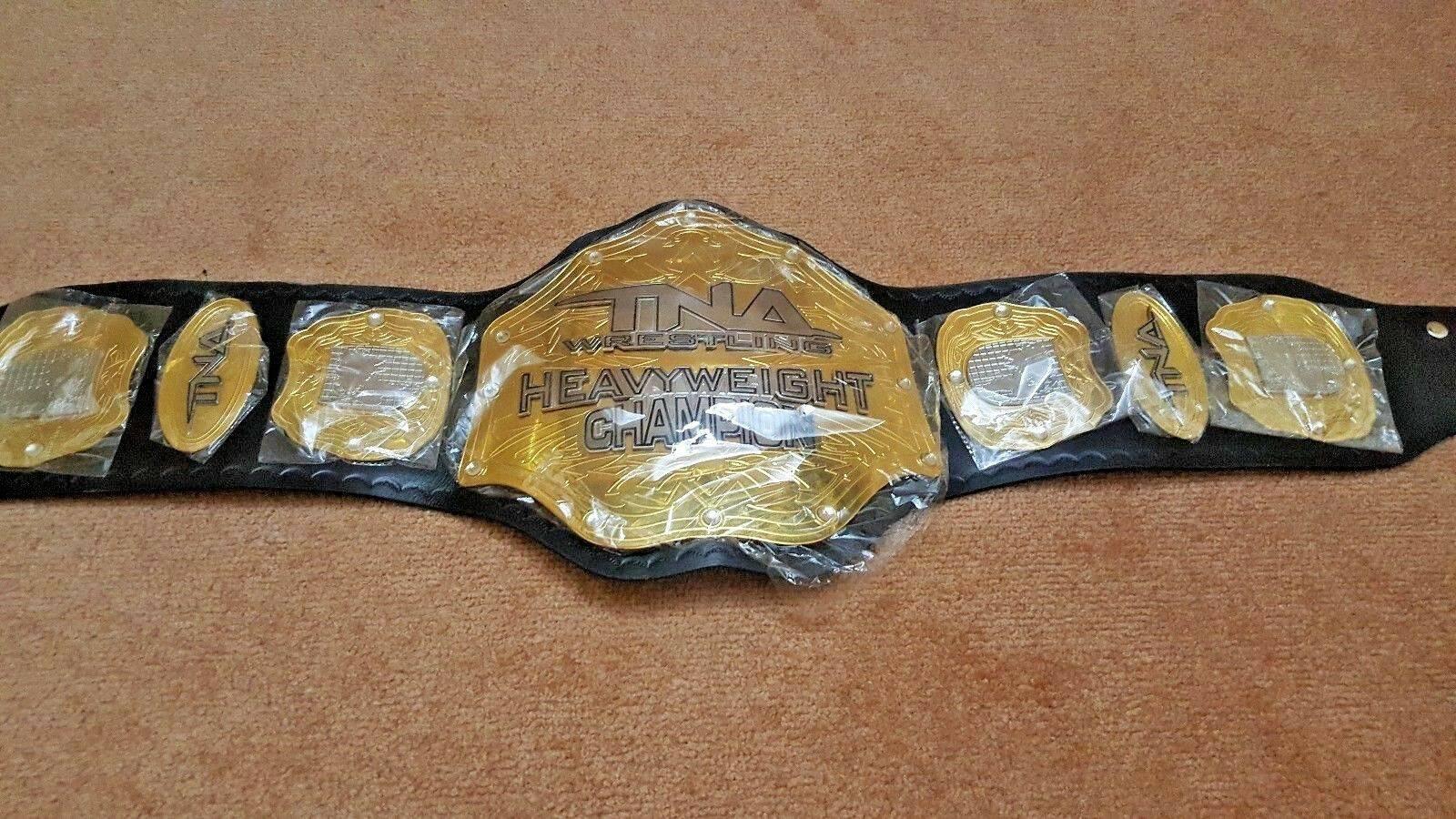 TNA HEAVYWEIGHT Brass Championship Title Belt - Image 3