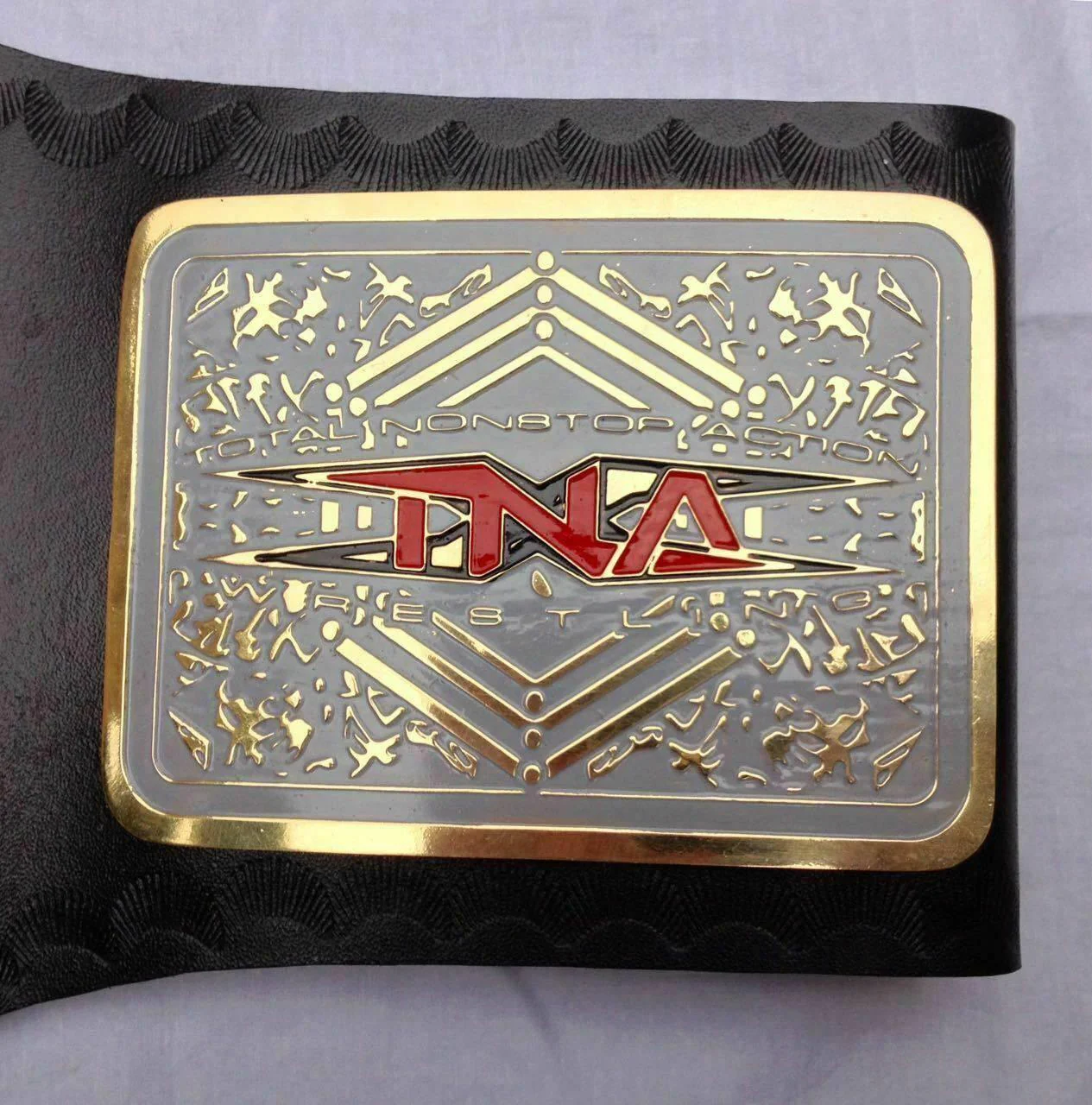 TNA X DIVISION Brass Championship Title Belt - Image 4