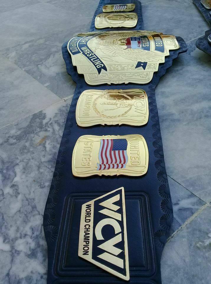 WCW UNITED STATES HEAVYWEIGHT Brass Championship Belt - Image 3