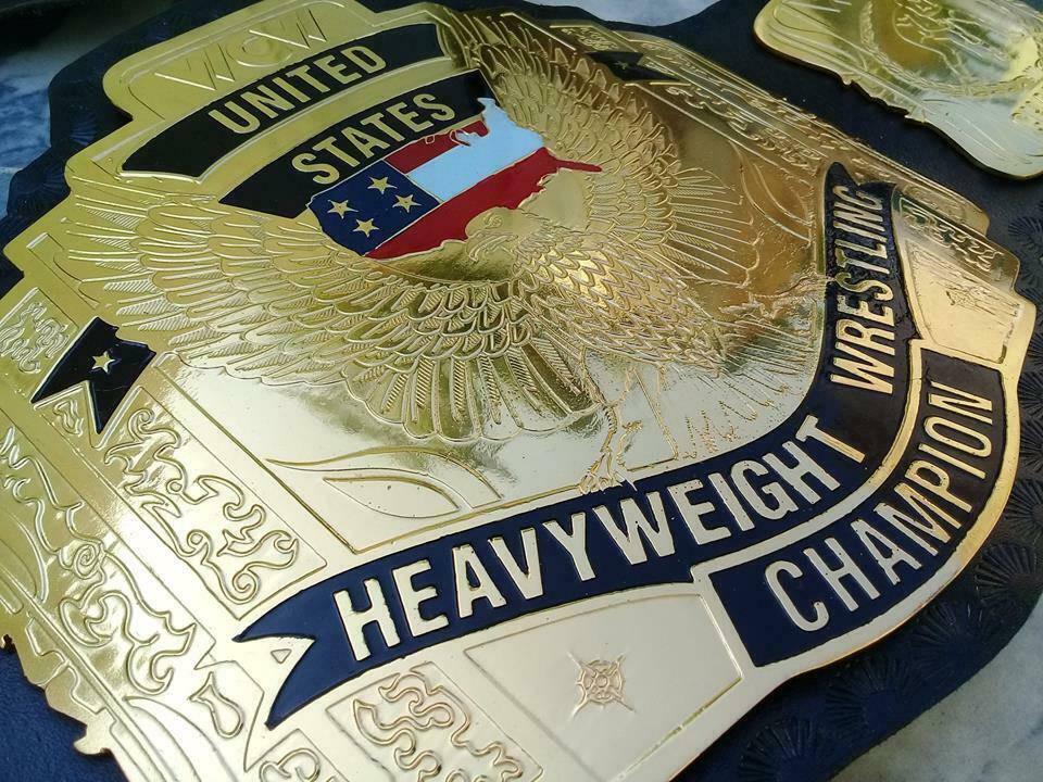 WCW UNITED STATES HEAVYWEIGHT Brass Championship Belt - Image 4
