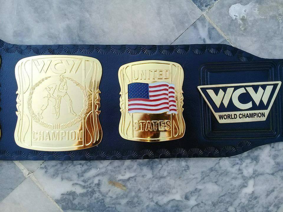 WCW UNITED STATES HEAVYWEIGHT Brass Championship Belt - Image 5