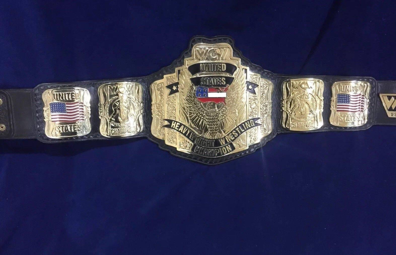 WCW US HEAVYWEIGHT 24K GOLD Zinc Championship Belt - Image 2
