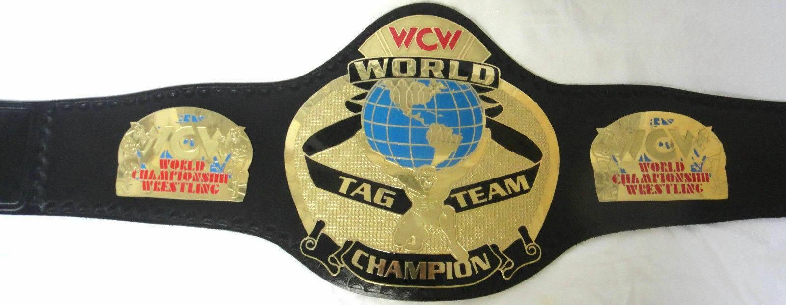WCW WORLD TAG TEAM Brass Championship Belt - Image 2