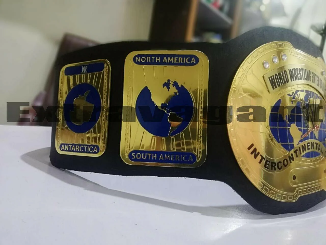 WWE INTERCONTINENTAL OVAL Brass Championship Belt - Image 2