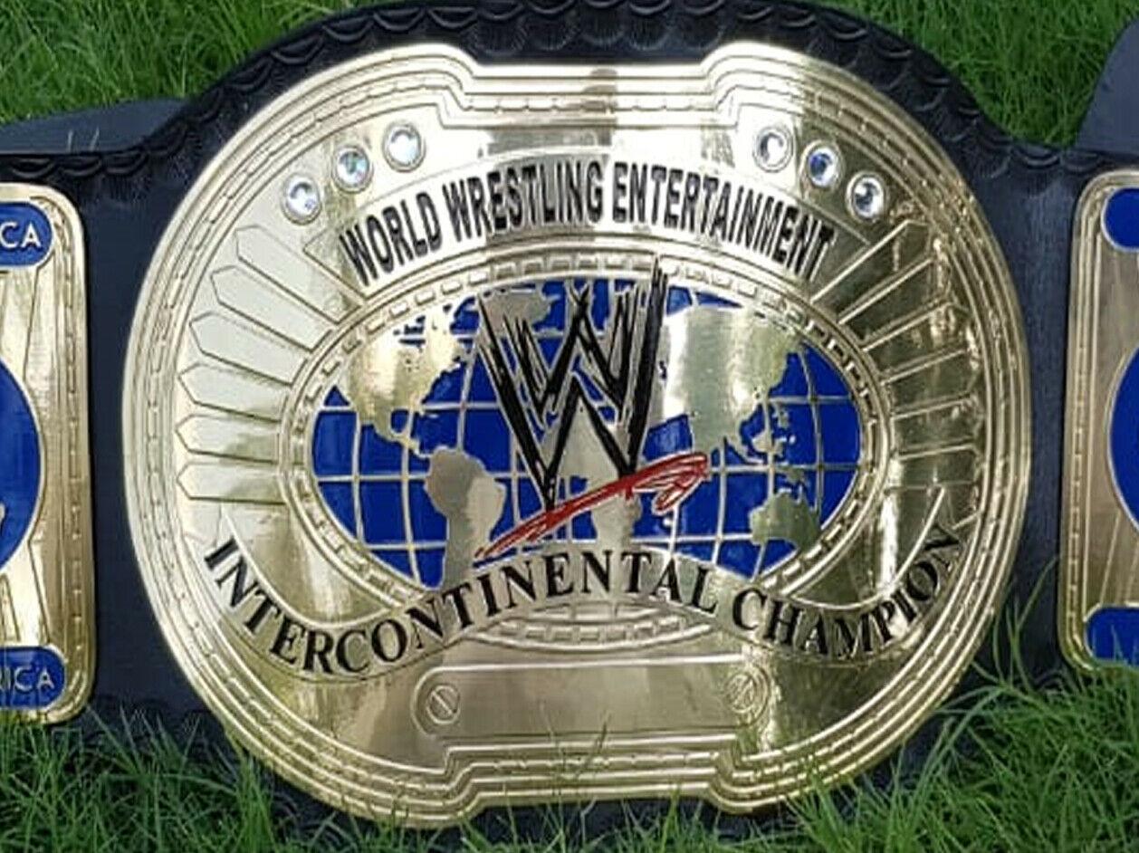 WWE INTERCONTINENTAL OVAL Brass Championship Belt - Image 6