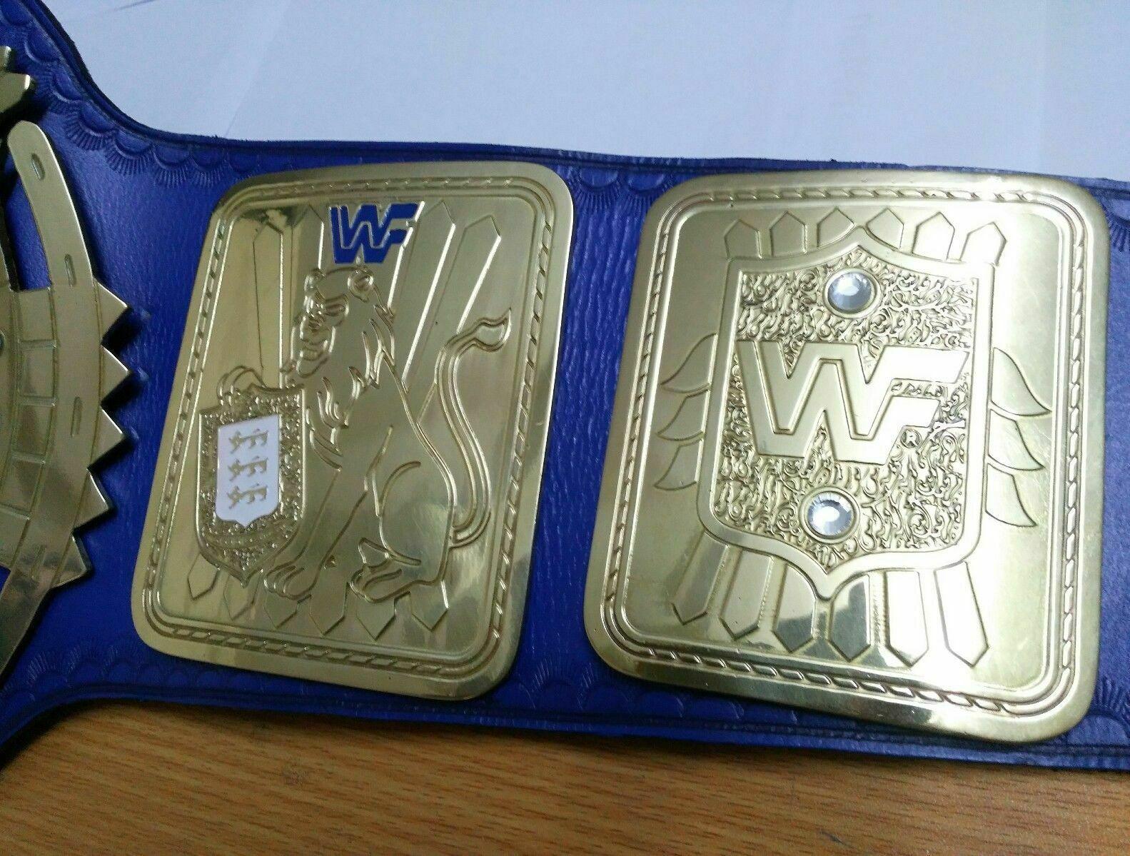 WWF BIG EAGLE ATTITUDE ERA BLOCK LOGO Zinc Championship Title Belt - Image 4