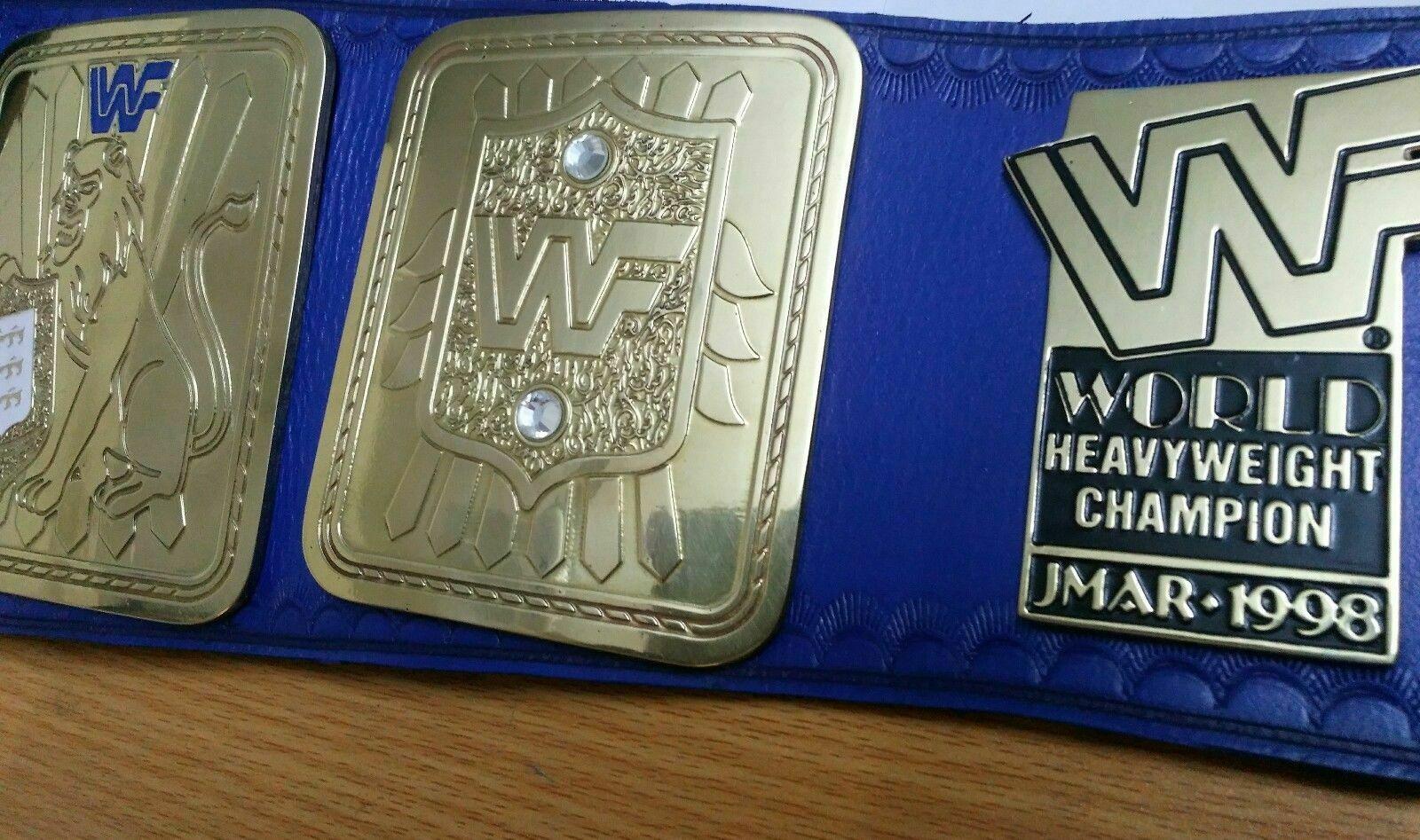 WWF BIG EAGLE ATTITUDE ERA BLOCK LOGO Zinc Championship Title Belt - Image 5