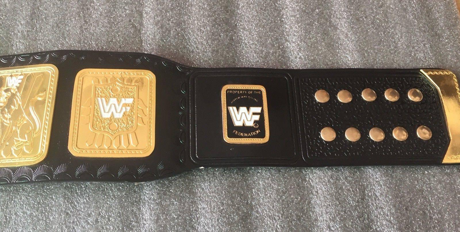 WWF BIG EAGLE BLOCK LOGO Brass Championship Belt - Image 2
