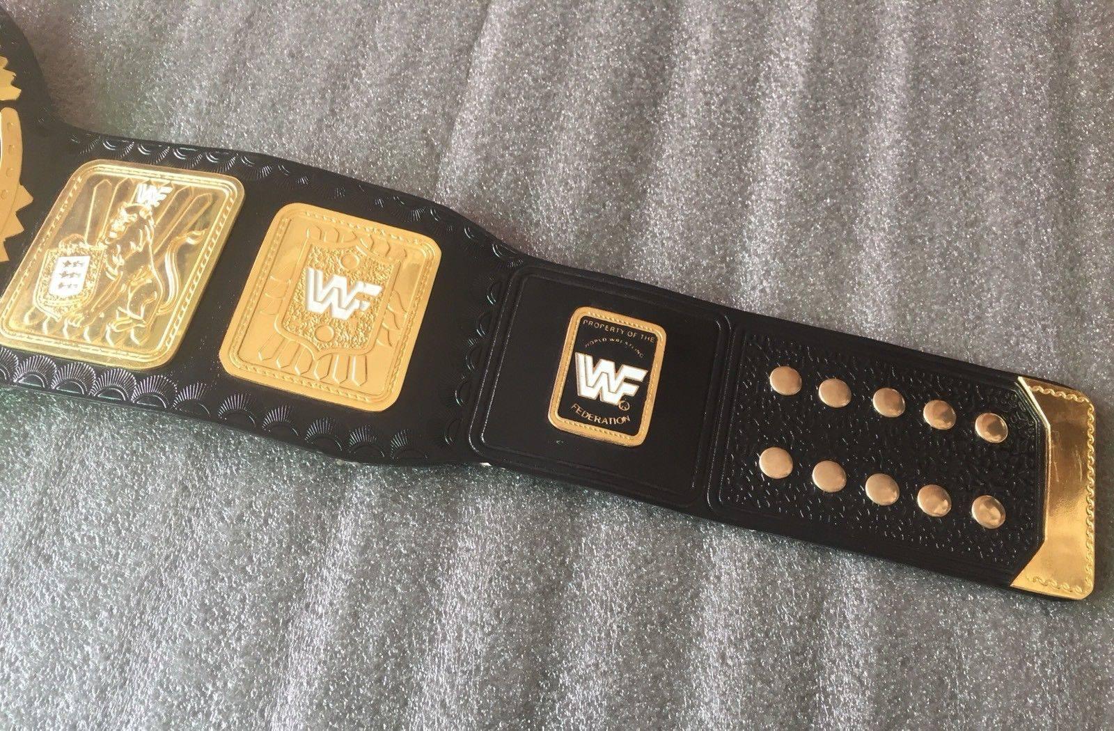 WWF BIG EAGLE BLOCK LOGO Brass Championship Belt - Image 3