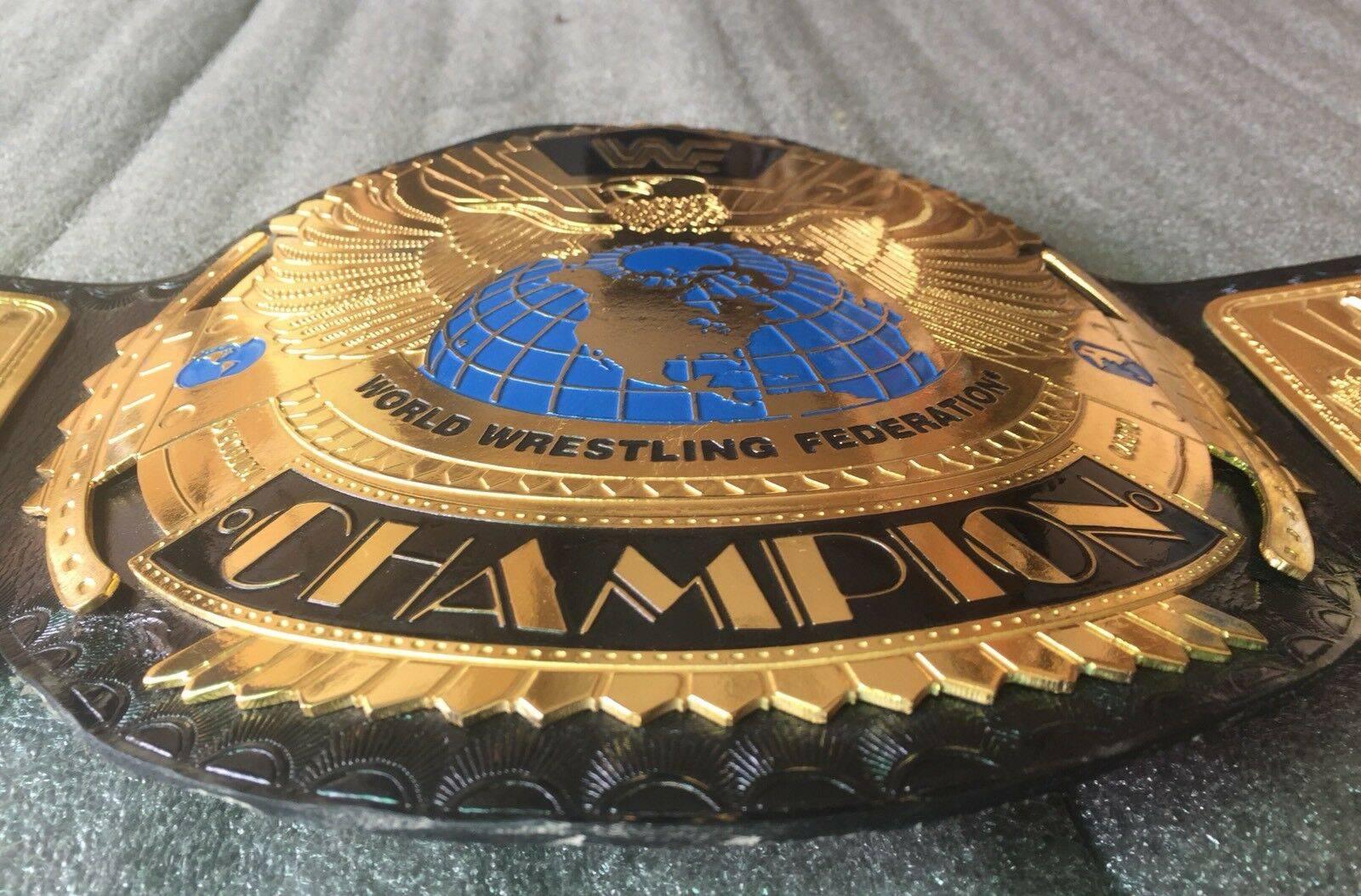 WWF BIG EAGLE BLOCK LOGO Brass Championship Belt - Image 4