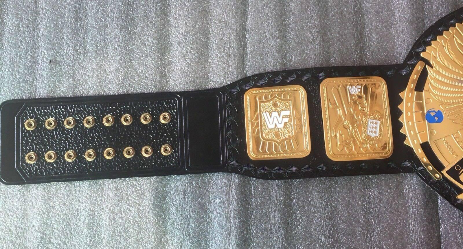 WWF BIG EAGLE BLOCK LOGO Brass Championship Belt - Image 5