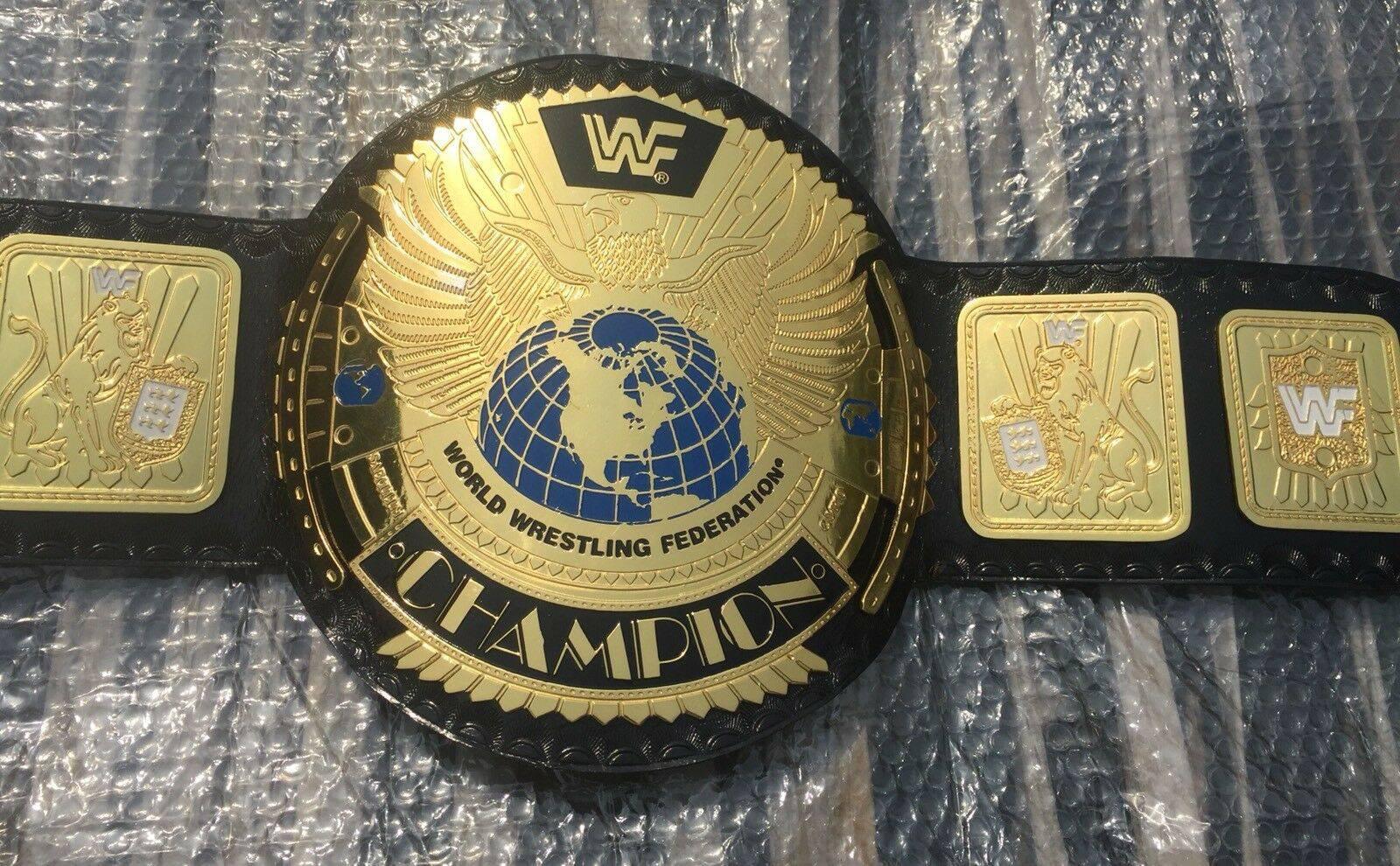 WWF BIG EAGLE BLOCK LOGO Brass Championship Belt - Image 6