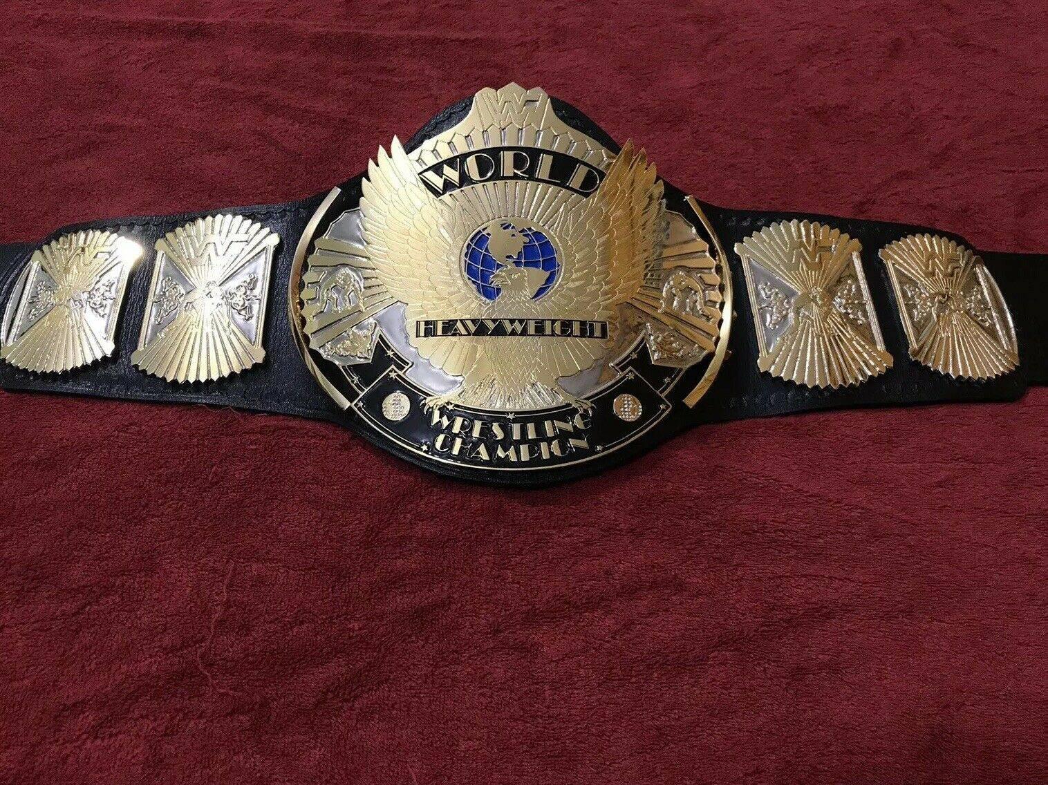 WWF WINGED EAGLE DUAL PLATED 24K GOLD Championship Title Belt - Image 4