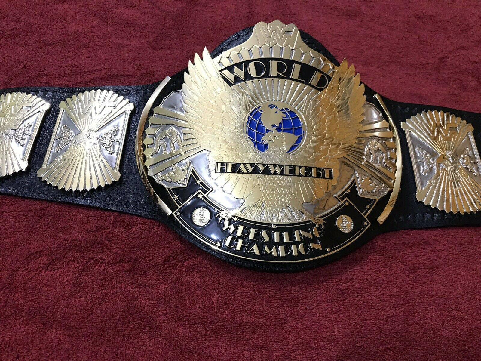 WWF WINGED EAGLE DUAL PLATED 24K GOLD Championship Title Belt - Image 5