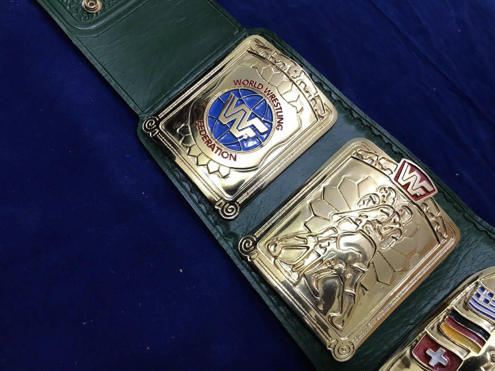 WWF EUROPEAN BLOCK LOGO 24K GOLD CHAMPIONSHIP TITLE BELT - Image 11
