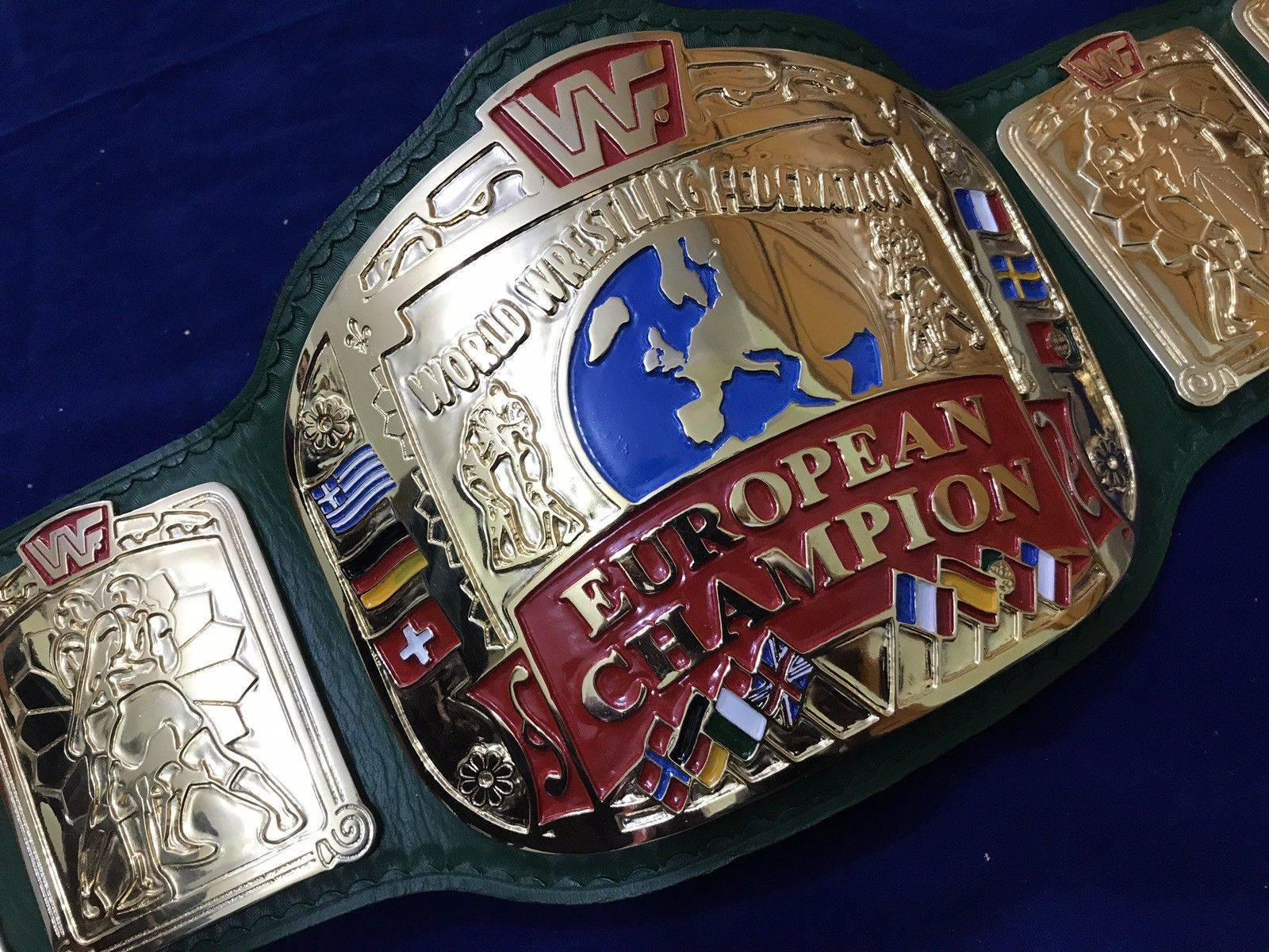 WWF EUROPEAN BLOCK LOGO 24K GOLD CHAMPIONSHIP TITLE BELT - Image 2