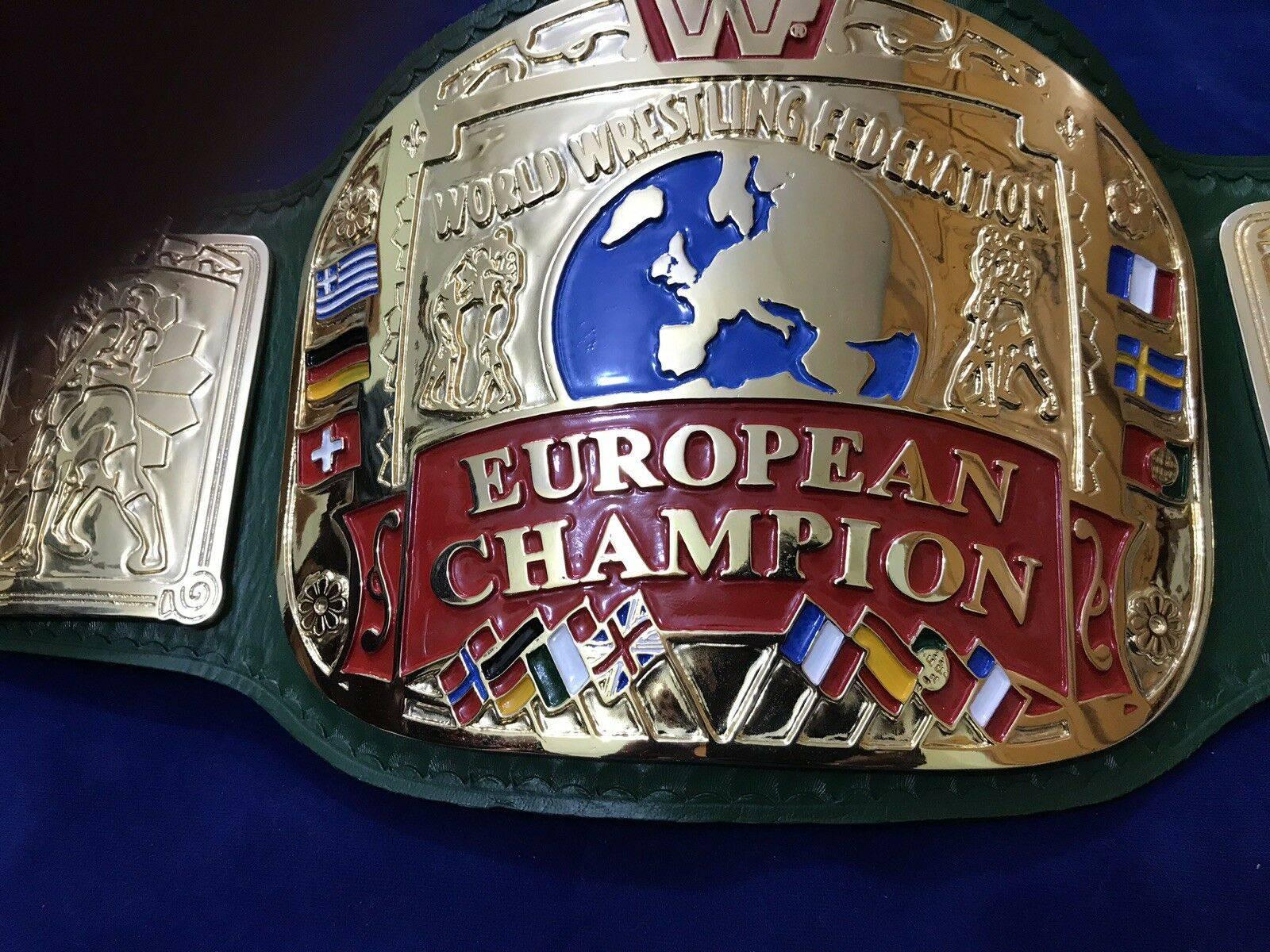 WWF EUROPEAN BLOCK LOGO 24K GOLD CHAMPIONSHIP TITLE BELT - Image 4