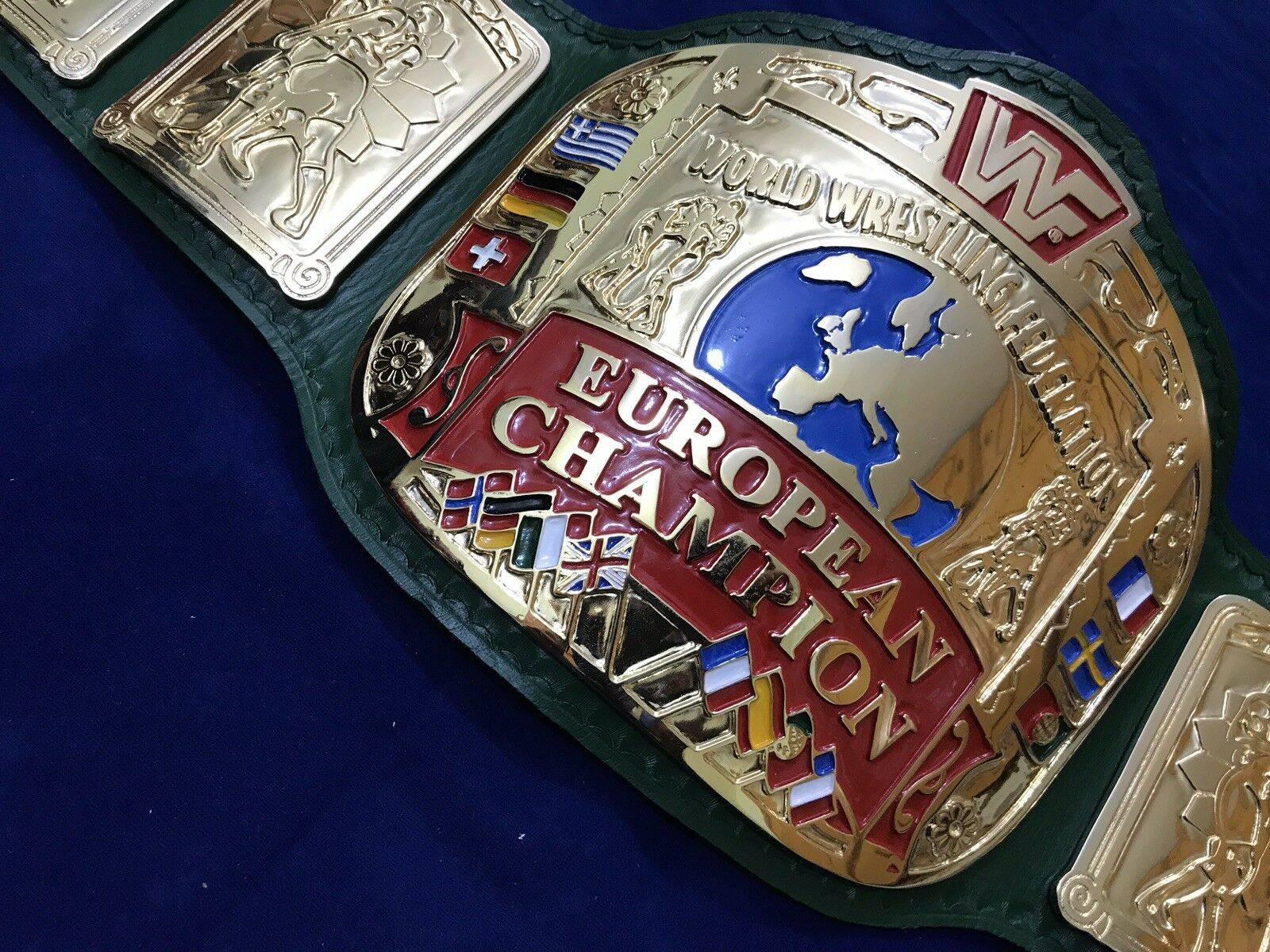WWF EUROPEAN BLOCK LOGO 24K GOLD CHAMPIONSHIP TITLE BELT - Image 5