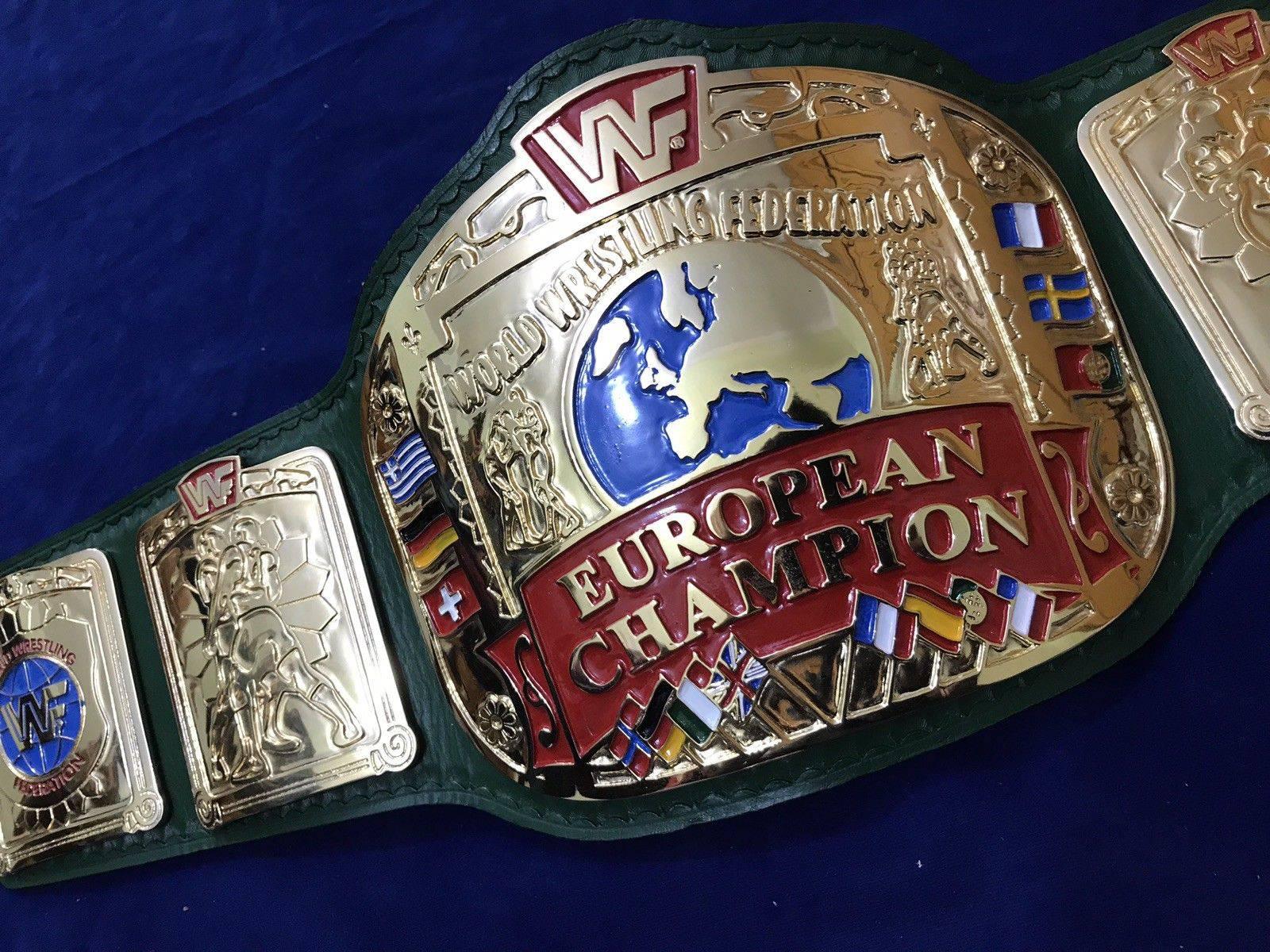 WWF EUROPEAN BLOCK LOGO 24K GOLD CHAMPIONSHIP TITLE BELT - Image 8
