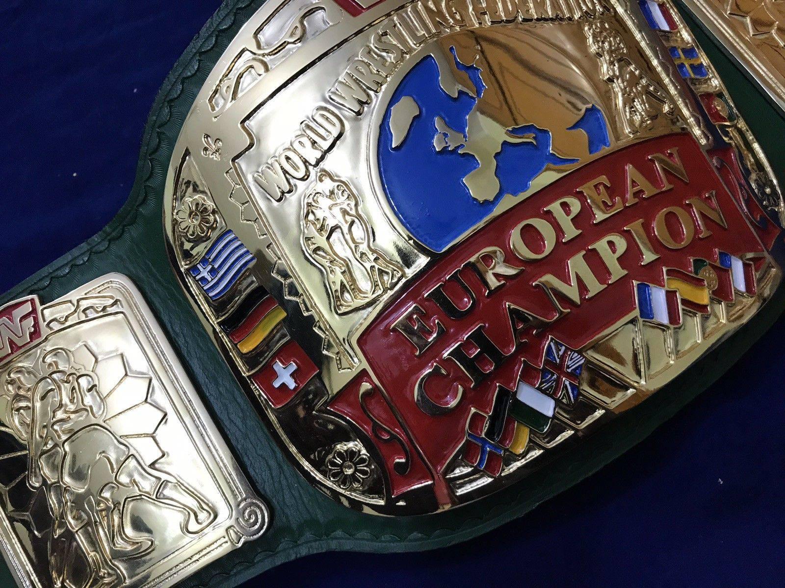 WWF EUROPEAN BLOCK LOGO 24K GOLD CHAMPIONSHIP TITLE BELT - Image 9