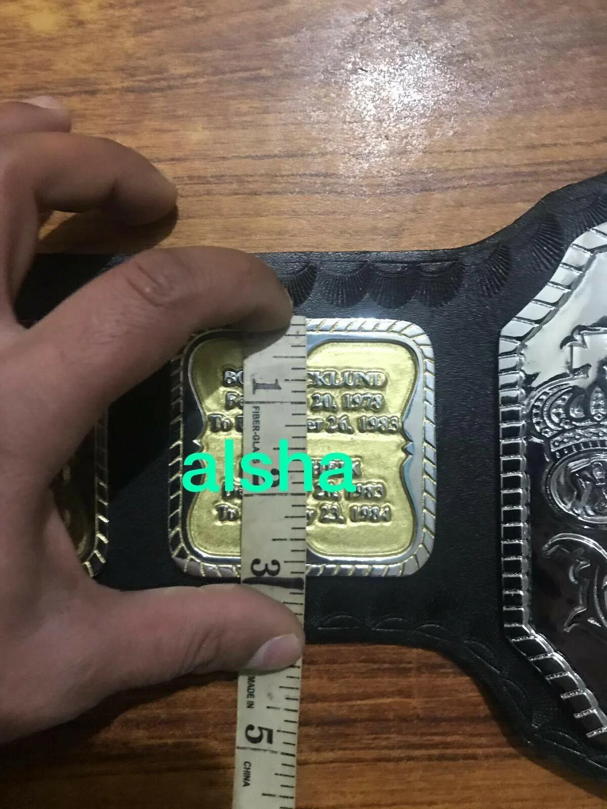 WWF HULK HOGAN 84 Zinc Championship Belt - Image 10