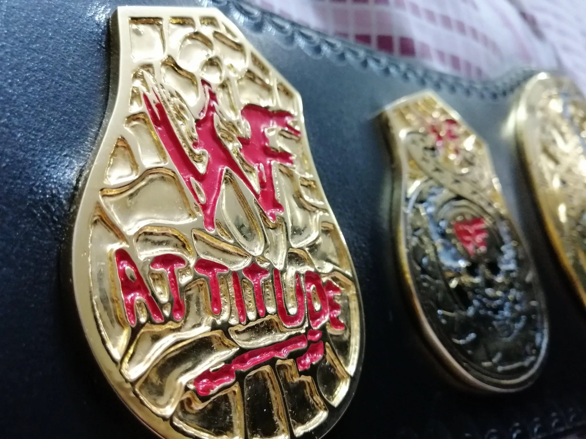 WWF STONE COLD SMOKING SKULL 24K GOLD Championship Title Belt - Image 5