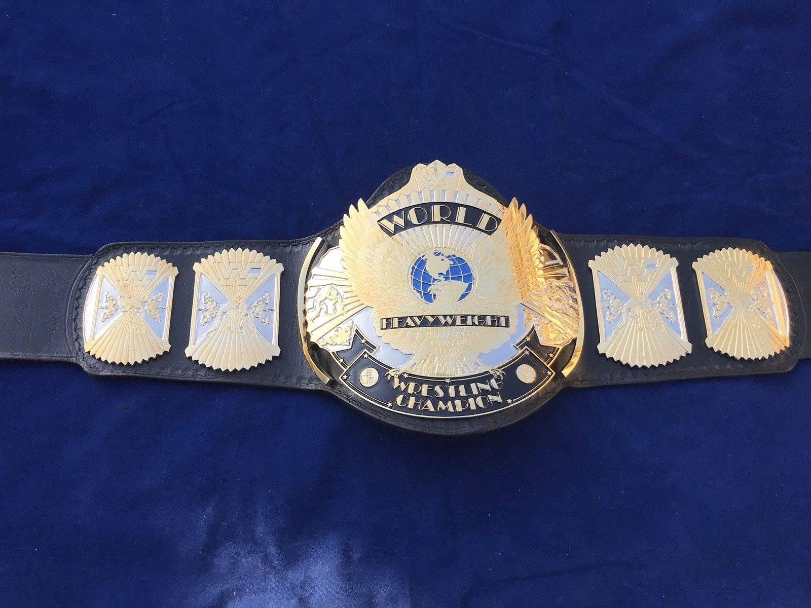 WWF WINGED EAGLE DUAL PLATED 24K GOLD Zinc Championship Belt - Image 2