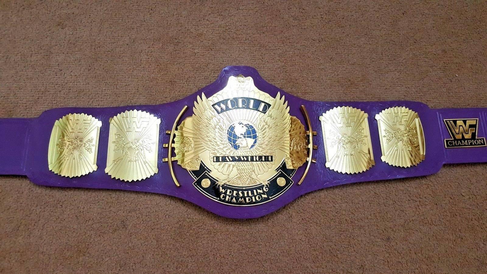 WWF WINGED EAGLE PURPLE Brass Championship Title Belt - Image 3