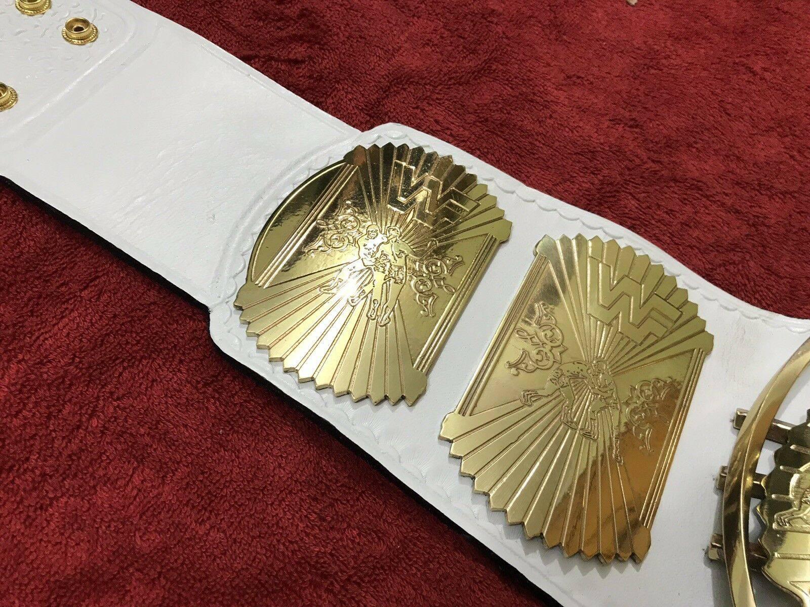 WWF WINGED EAGLE WHITE Brass Championship Title Belt - Image 8