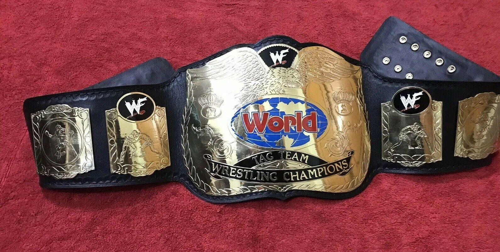 WWF WORLD TAG TEAM Brass Championship Replica Belt - Image 2