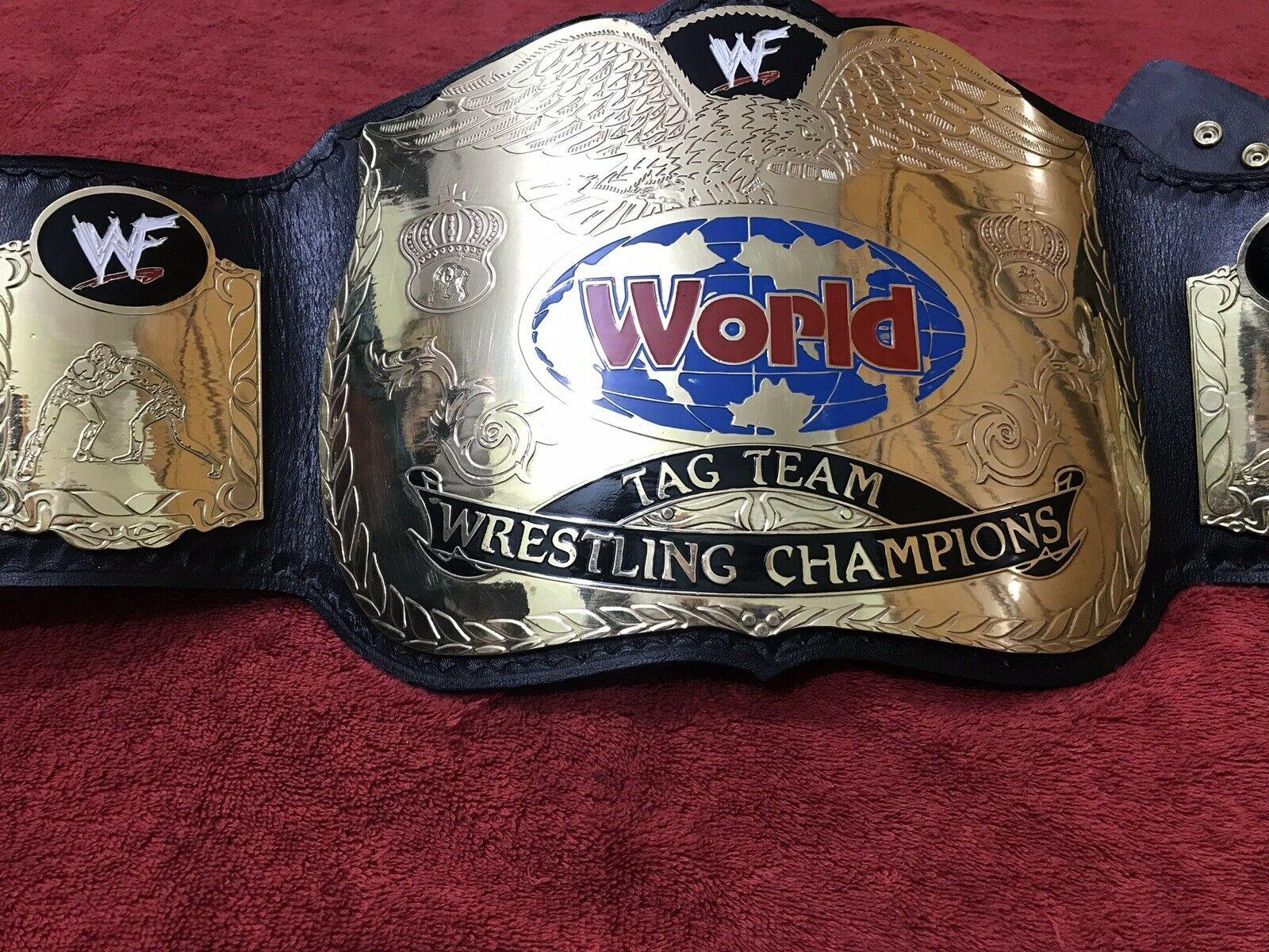WWF WORLD TAG TEAM Brass Championship Replica Belt - Image 4