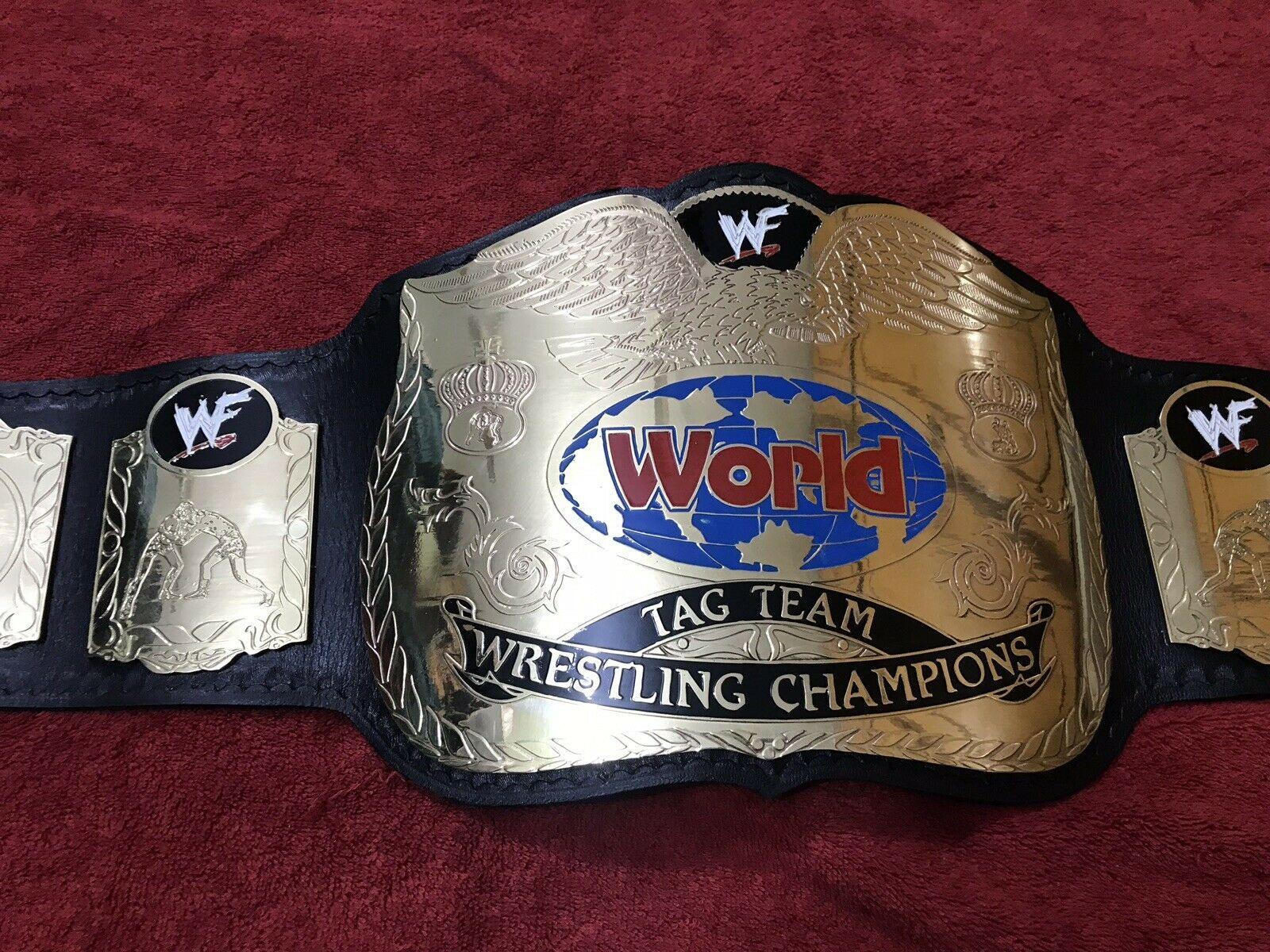 WWF WORLD TAG TEAM Brass Championship Replica Belt - Image 5